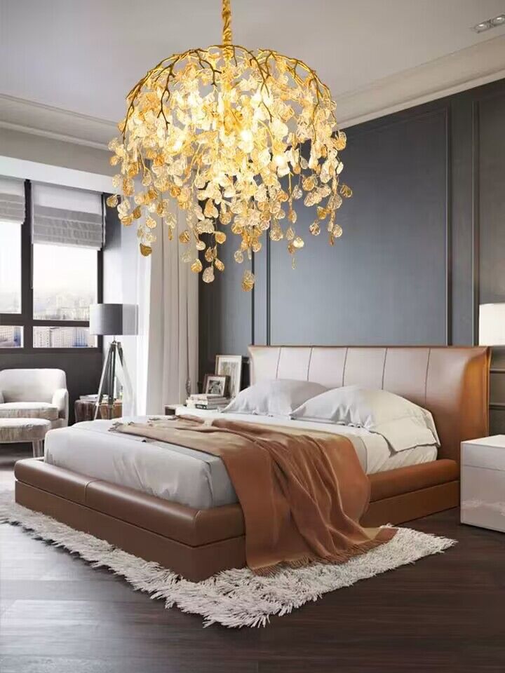 Modern Luxury Leaf Branch Glass Chandelier for Living/Dining Room/Bedroom - Zelno Lighting