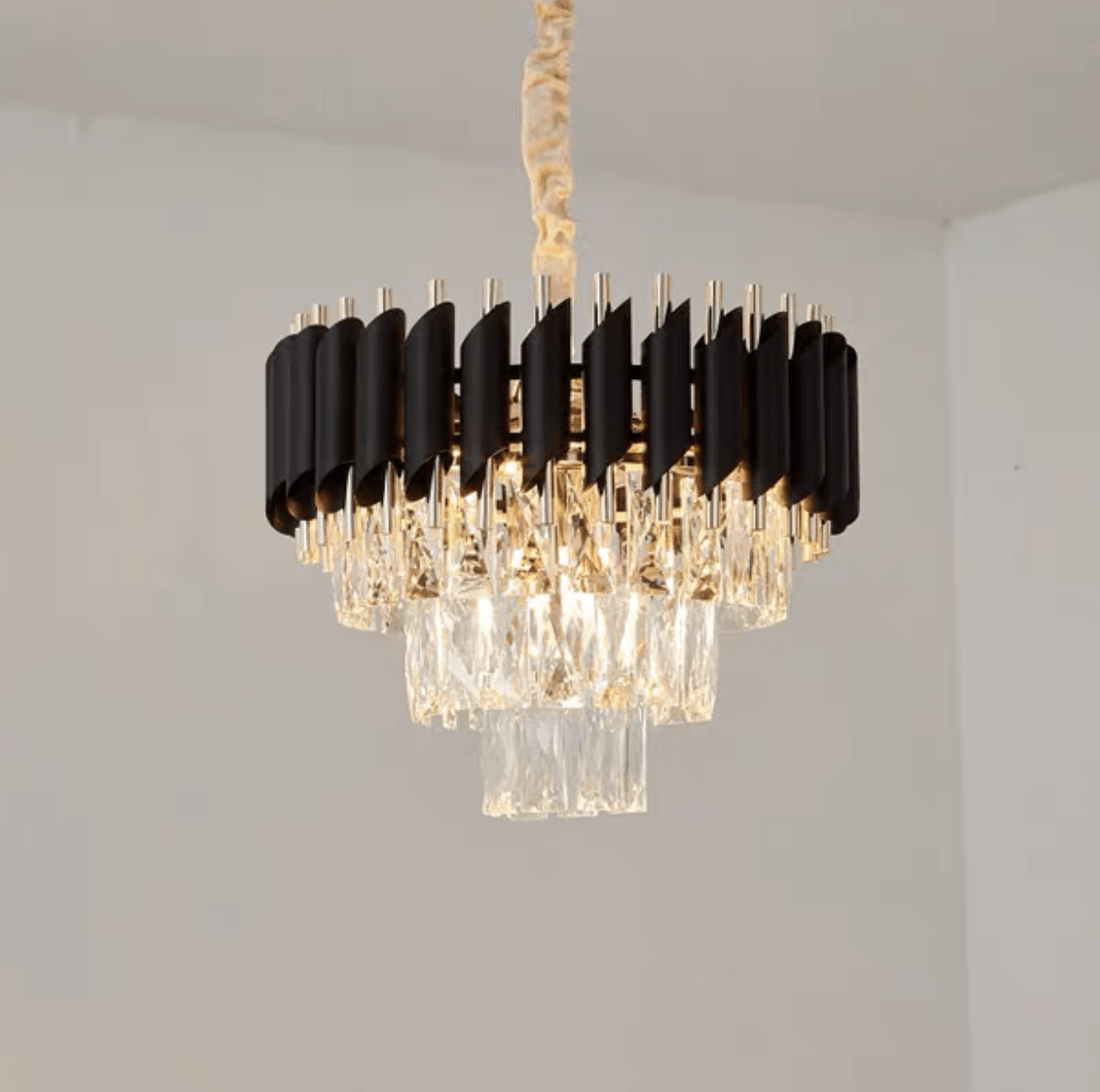 Modern Luxury Multi-Tier Oval/Round Crystal Tiered Chandelier - Zelno Lighting
