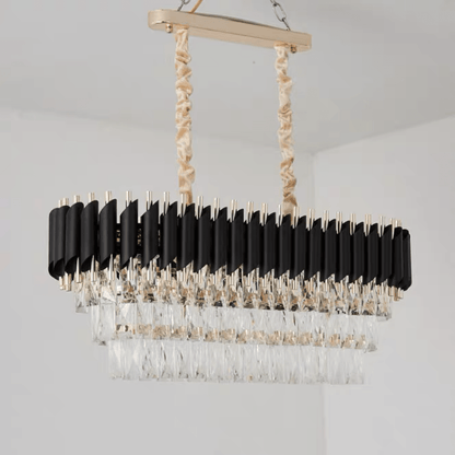 Modern Luxury Multi-Tier Oval/Round Crystal Tiered Chandelier - Zelno Lighting