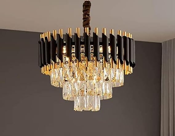 Modern Luxury Multi-Tier Oval/Round Crystal Tiered Chandelier - Zelno Lighting