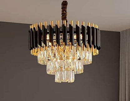 Modern Luxury Multi-Tier Oval/Round Crystal Tiered Chandelier - Zelno Lighting