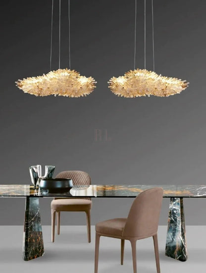 Modern Natural Crystal Wing Chandelier - Zelno Lighting
