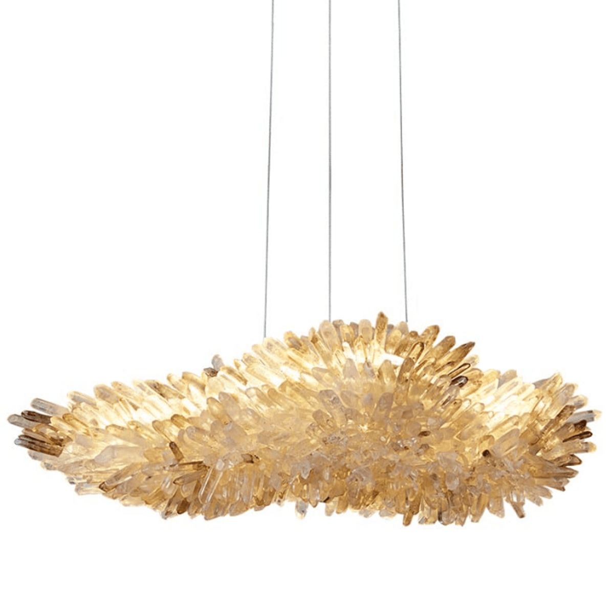Modern Natural Crystal Wing Chandelier - Zelno Lighting