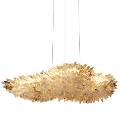 Modern Natural Crystal Wing Chandelier - Zelno Lighting