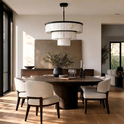 Modern Nature Alabaster 3 Tier Chandelier - Zelno Lighting