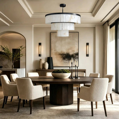 Modern Nature Alabaster 3 Tier Chandelier - Zelno Lighting