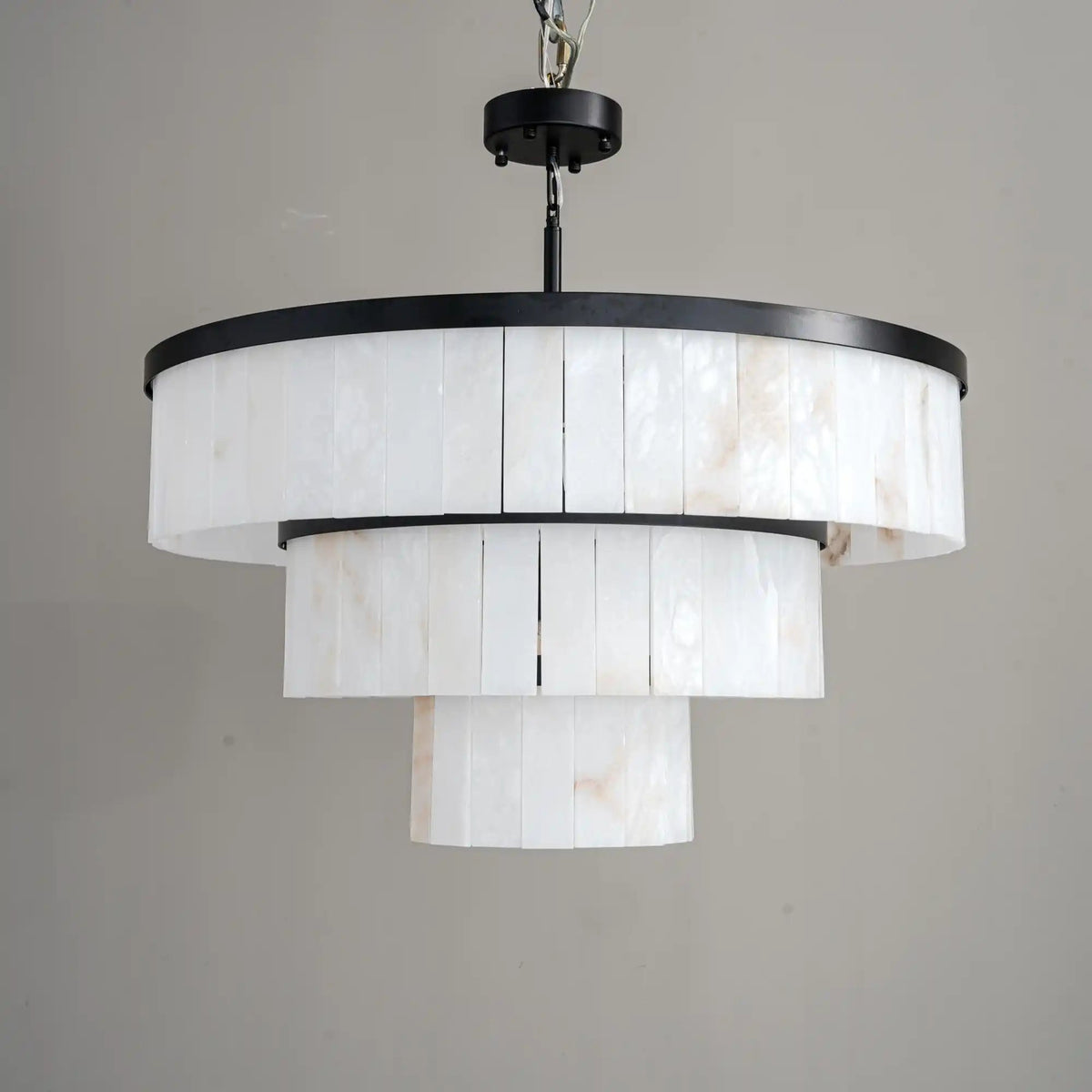 Modern Nature Alabaster 3 Tier Chandelier - Zelno Lighting