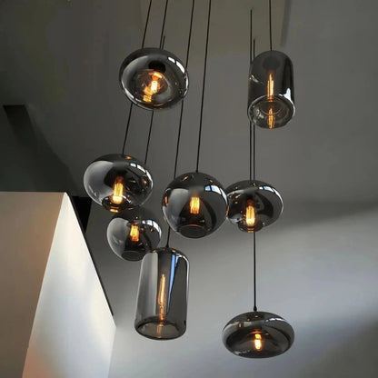Modern Pendant Fixture light For 2 Story Foyer /Enterway /Staircase - Zelno Lighting