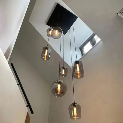 Modern Pendant Fixture light For 2 Story Foyer /Enterway /Staircase - Zelno Lighting