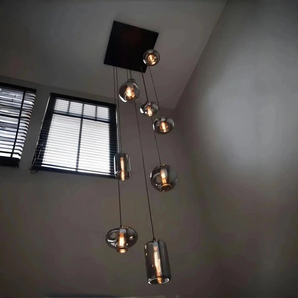 Modern Pendant Fixture light For 2 Story Foyer /Enterway /Staircase - Zelno Lighting