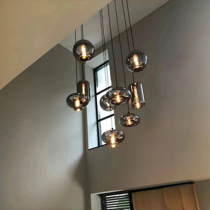 Modern Pendant Fixture light For 2 Story Foyer /Enterway /Staircase - Zelno Lighting