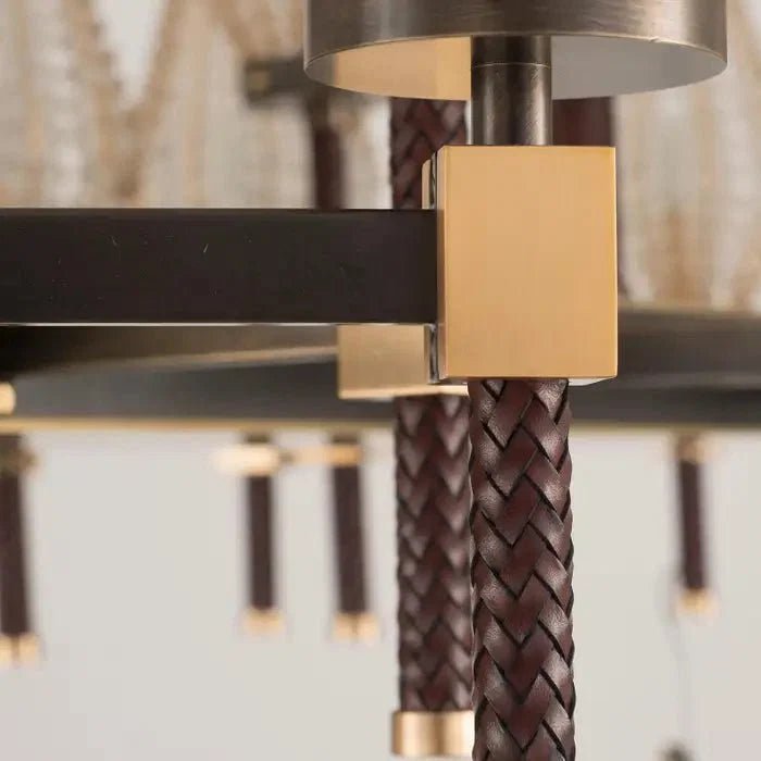 Modern Rectangular Crystal Shade Chandelier for Dining Room - Zelno Lighting
