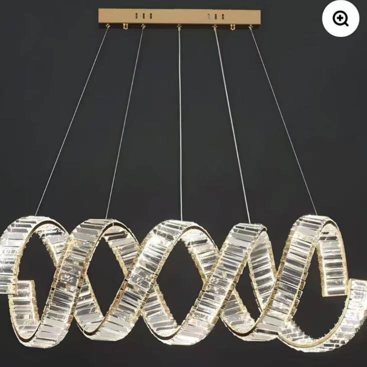 Modern Ring Crystal Chandelier for Dining Room - Zelno Lighting