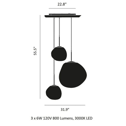Modern Rock Glass Special Shape Pendant Lighting - Zelno Lighting