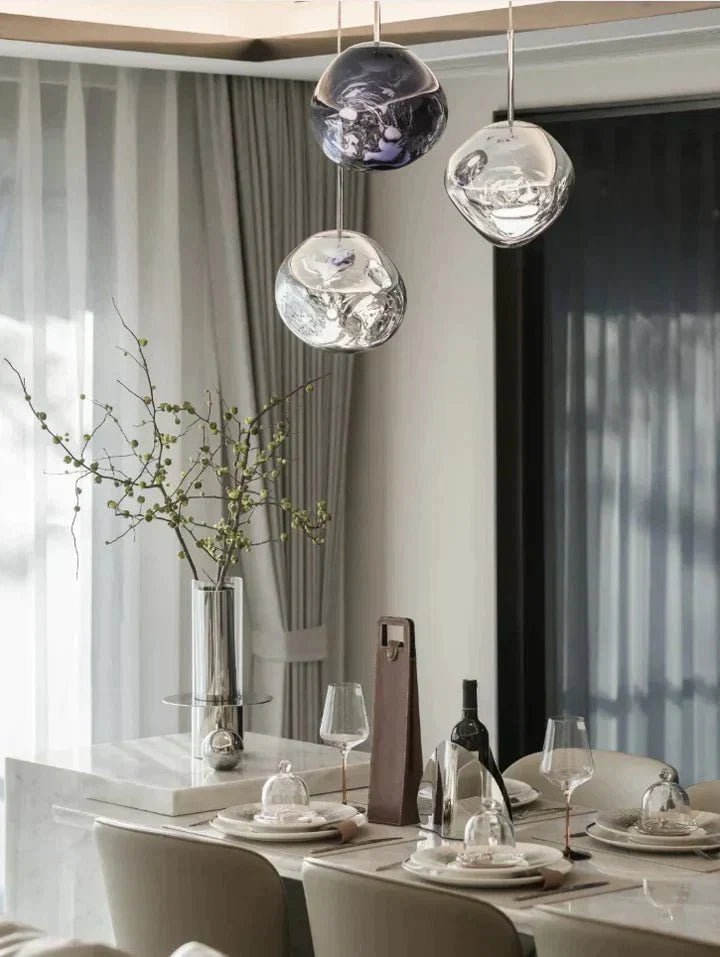 Modern Rock Glass Special Shape Pendant Lighting - Zelno Lighting