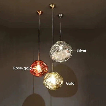 Modern Rock Glass Special Shape Pendant Lighting - Zelno Lighting
