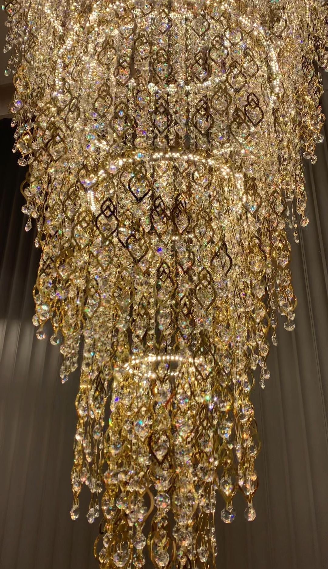 Modern Round 5-Layer Crystal Tassel Chandelier for Villa/Staircase/Foyer/Living Room - Zelno Lighting