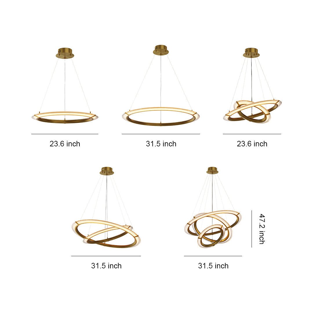 Modern Round Chandelier Luxury Design Ceiling Light - Zelno