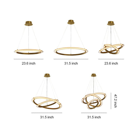 Modern Round Chandelier Luxury Design Ceiling Light - Zelno