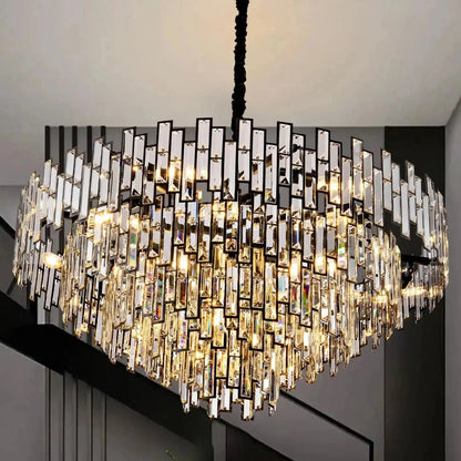 Modern Round Luxury K9 Crystal Chandelier for Dining Room Entryway Foyer - Zelno Lighting
