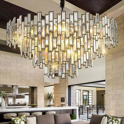 Modern Round Luxury K9 Crystal Chandelier for Dining Room Entryway Foyer - Zelno Lighting