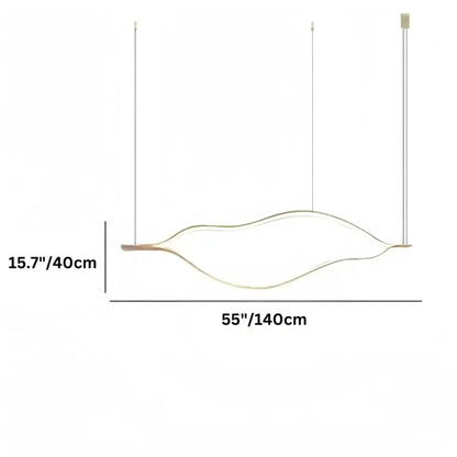 Modern Simple Aluminum Waving Chandelier - Zelno Lighting