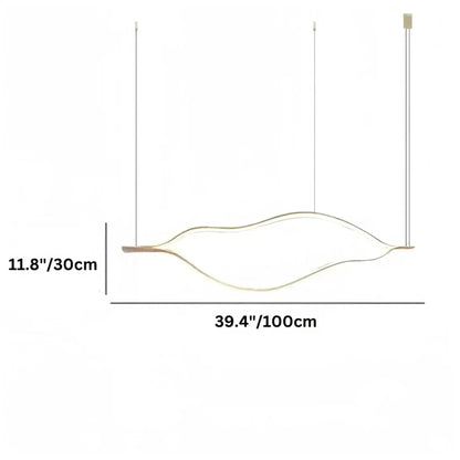 Modern Simple Aluminum Waving Chandelier - Zelno Lighting