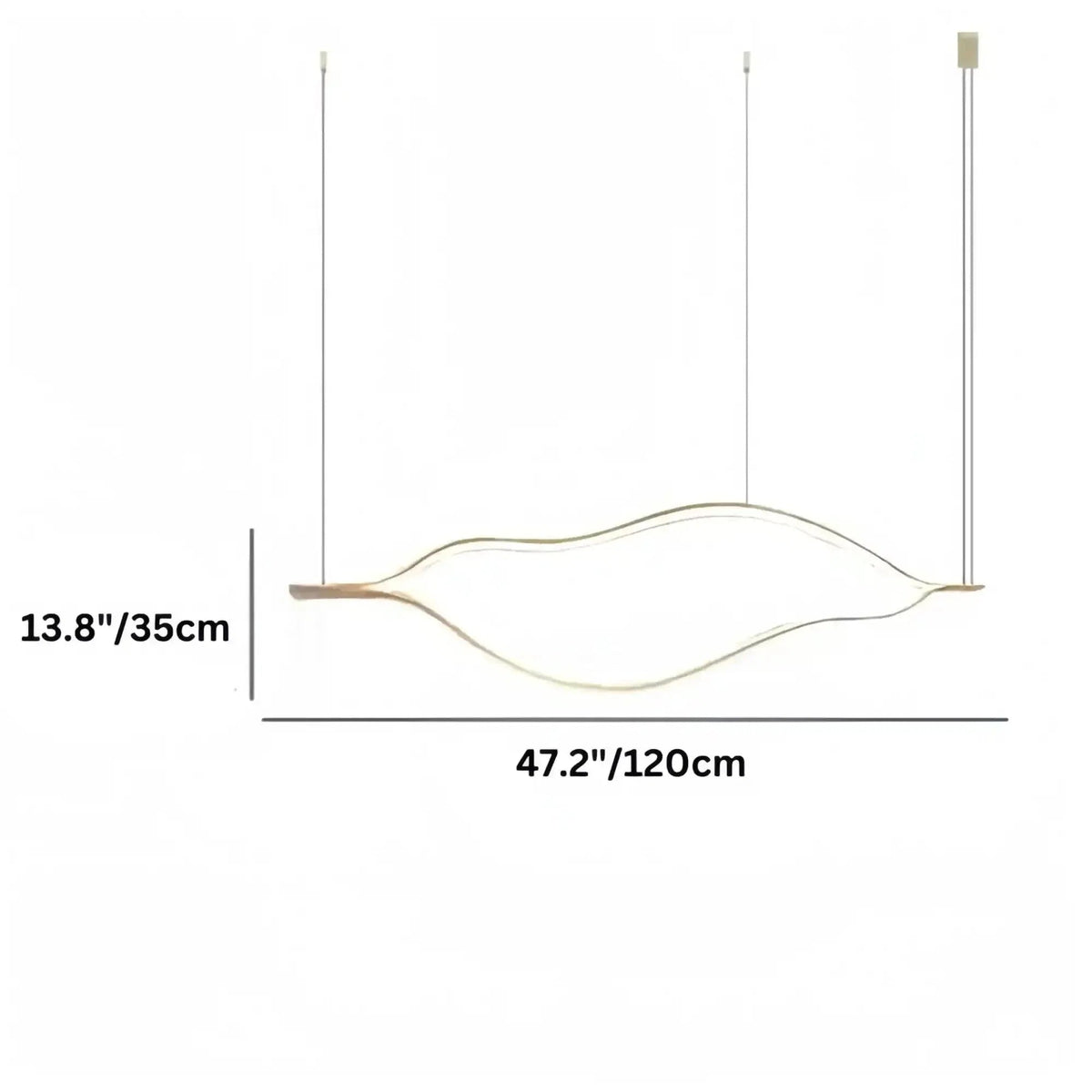 Modern Simple Aluminum Waving Chandelier - Zelno Lighting