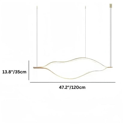 Modern Simple Aluminum Waving Chandelier - Zelno Lighting