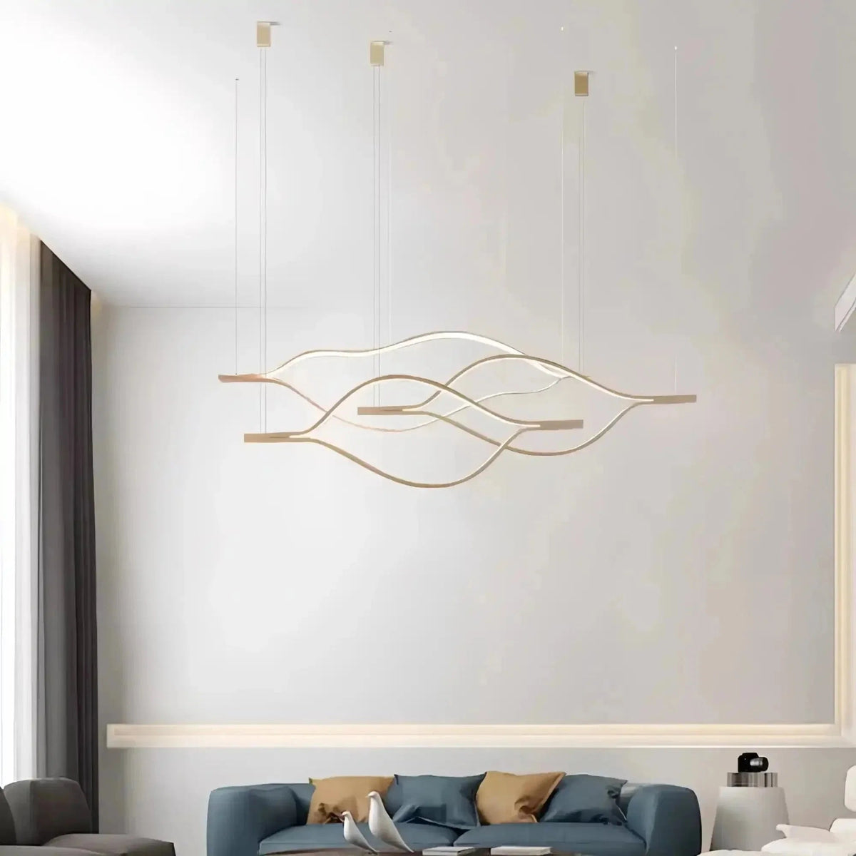 Modern Simple Aluminum Waving Chandelier - Zelno Lighting