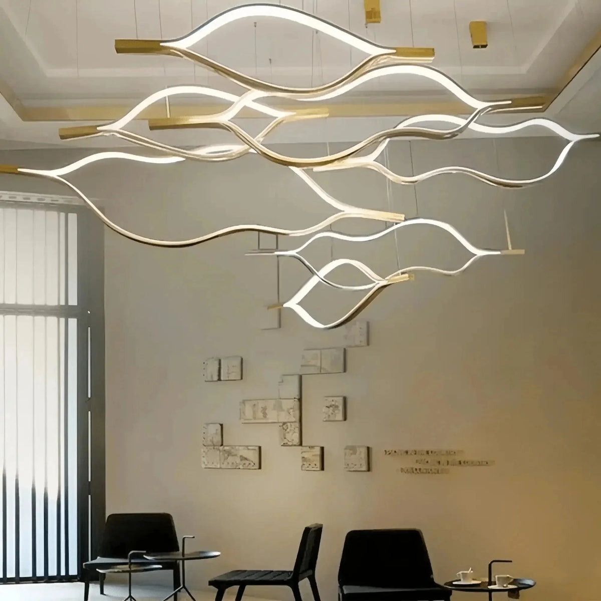 Modern Simple Aluminum Waving Chandelier - Zelno Lighting