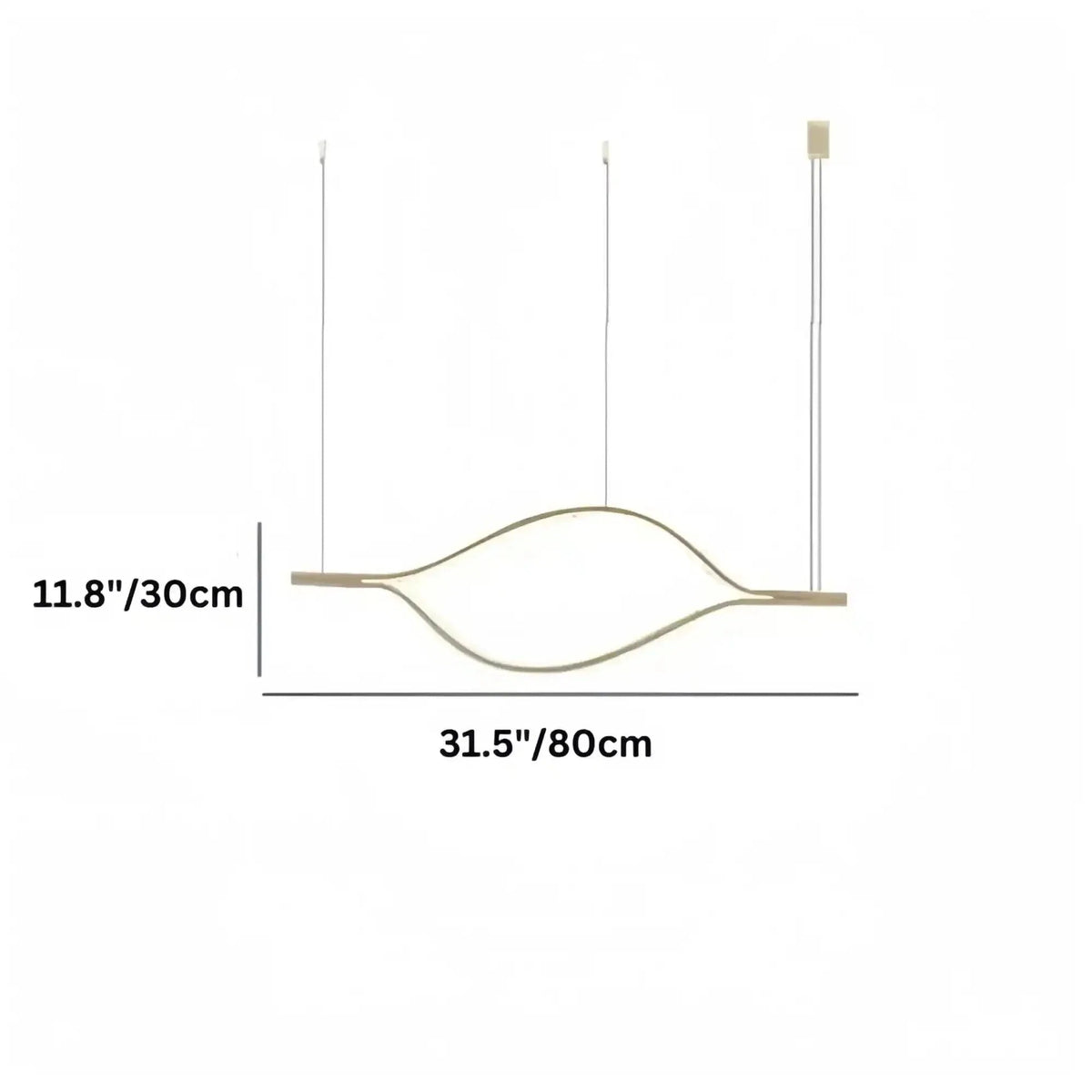 Modern Simple Aluminum Waving Chandelier - Zelno Lighting