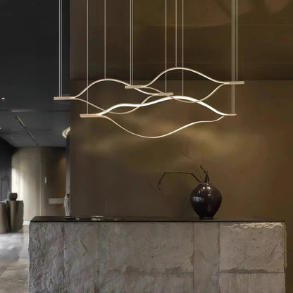 Modern Simple Aluminum Waving Chandelier - Zelno Lighting