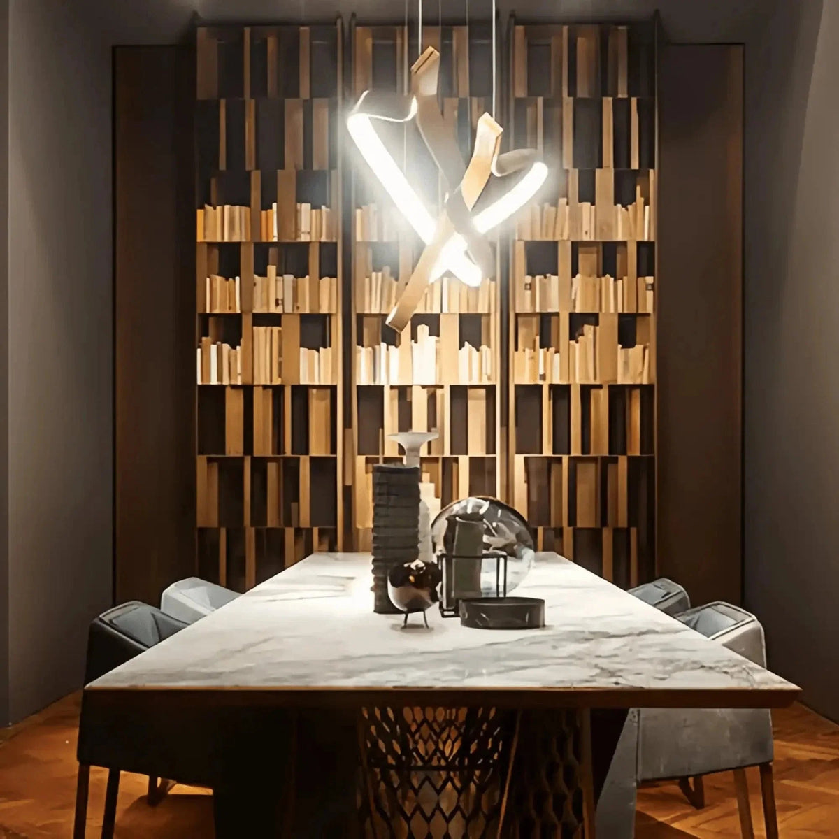 Modern Simple Aluminum Waving Chandelier - Zelno Lighting