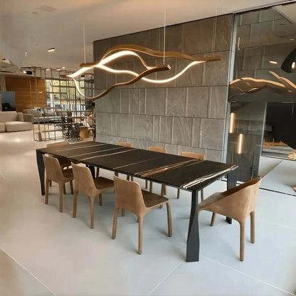 Modern Simple Aluminum Waving Chandelier - Zelno Lighting