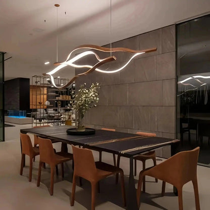 Modern Simple Aluminum Waving Chandelier - Zelno Lighting