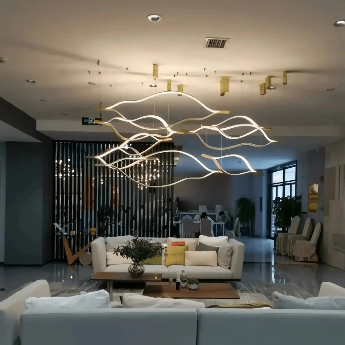 Modern Simple Aluminum Waving Chandelier - Zelno Lighting