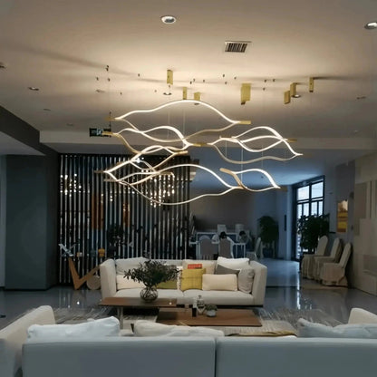 Modern Simple Aluminum Waving Chandelier - Zelno Lighting