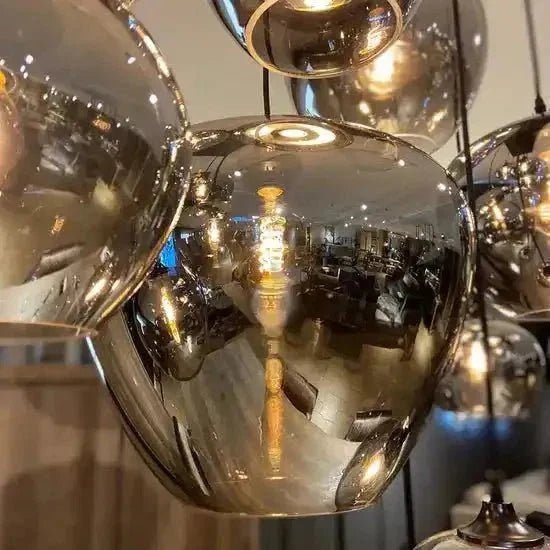Modern Smoke Gray Glass Lamp Designer Chandelier - Zelno Lighting