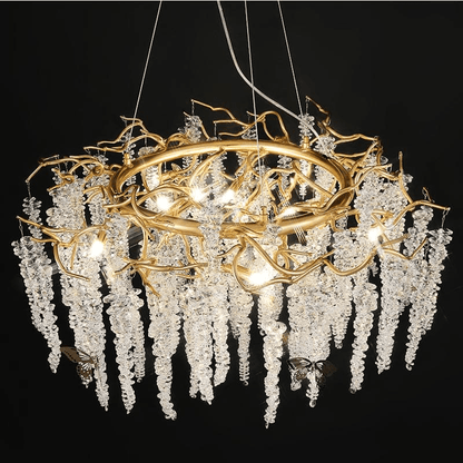 Modern Snowflake Crystal Branch Chandelier - Zelno Lighting