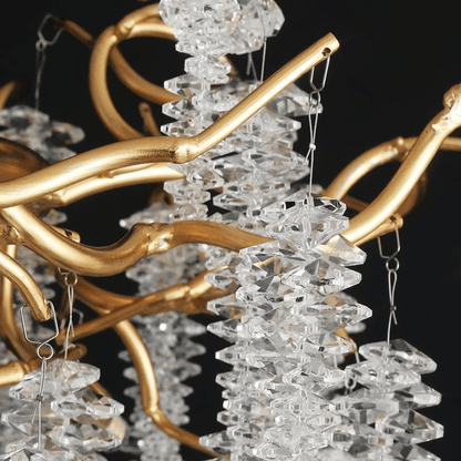 Modern Snowflake Crystal Branch Chandelier - Zelno Lighting