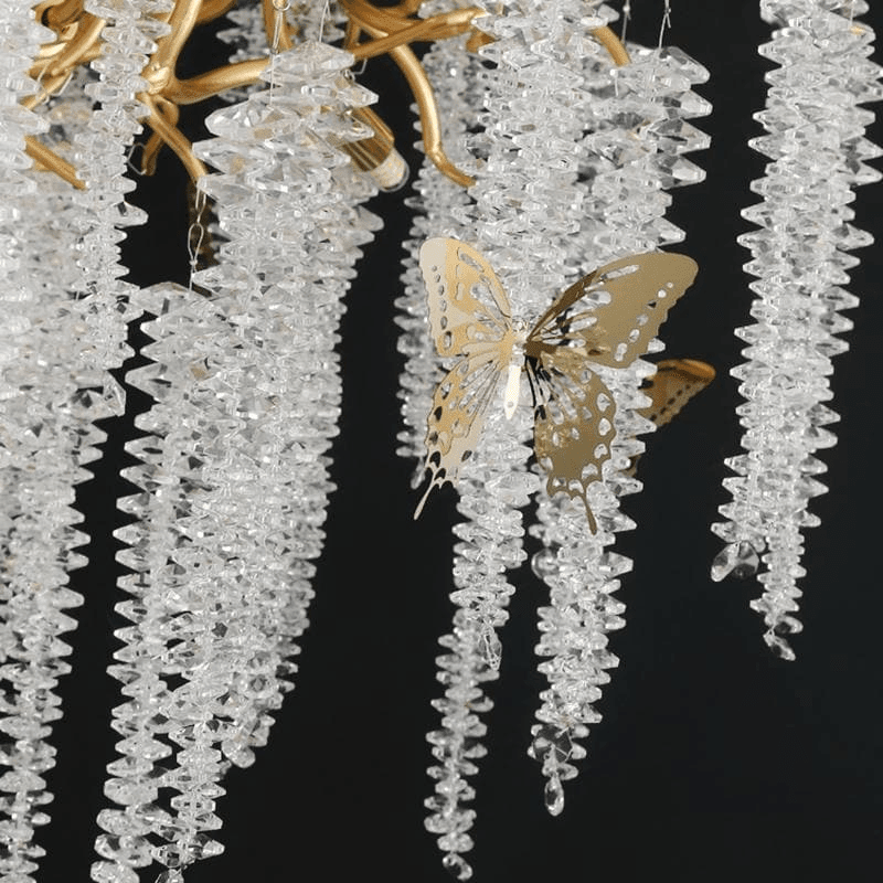 Modern Snowflake Crystal Branch Chandelier - Zelno Lighting