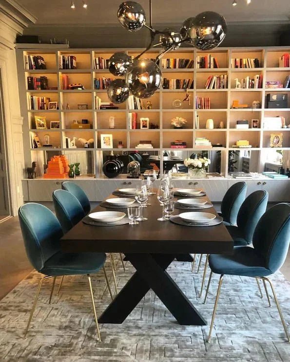 Modern Sputnik Smoky Gray/Amber Glass Branch Chandelier for Kitchen Island/Dining Room - Zelno Lighting