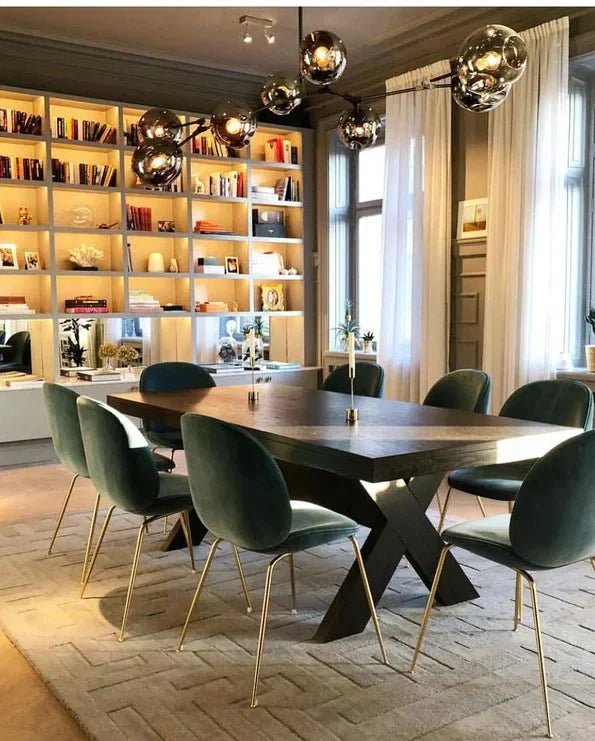 Modern Sputnik Smoky Gray/Amber Glass Branch Chandelier for Kitchen Island/Dining Room - Zelno Lighting