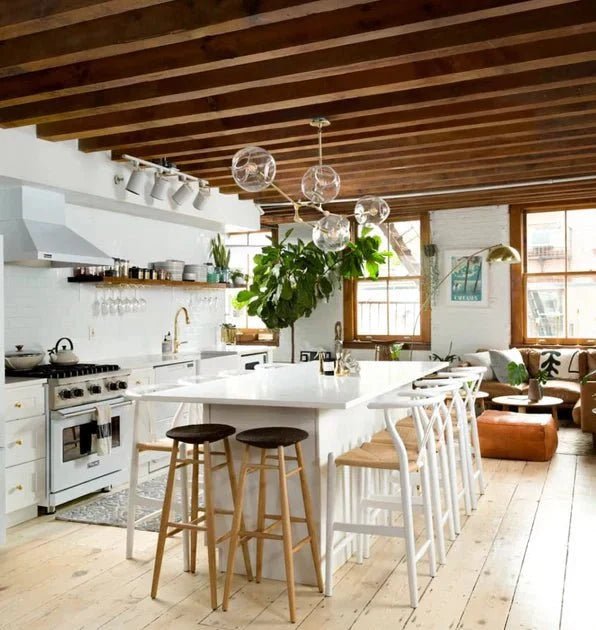 Modern Sputnik Smoky Gray/Amber Glass Branch Chandelier for Kitchen Island/Dining Room - Zelno Lighting