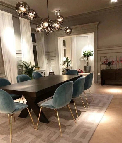 Modern Sputnik Smoky Gray/Amber Glass Branch Chandelier for Kitchen Island/Dining Room - Zelno Lighting