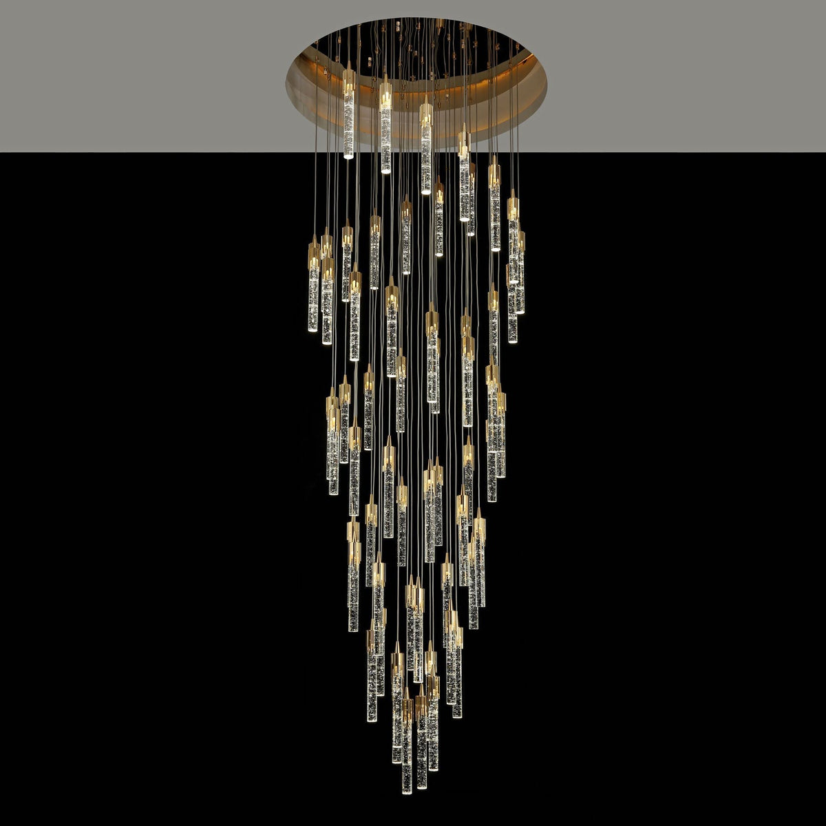 Modern Stair Light Foyer Staircase Hall Ceiling Lamps Spiral Stair Chandelier Crystal Droplight Luxury Hall Decoration Lights - Zelno Lighting