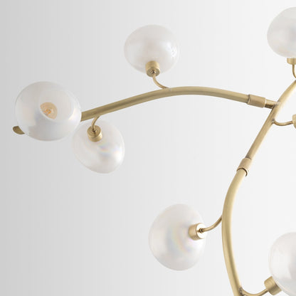 Modern Vertical Branches Glass Globe Chandelier - Zelno Lighting