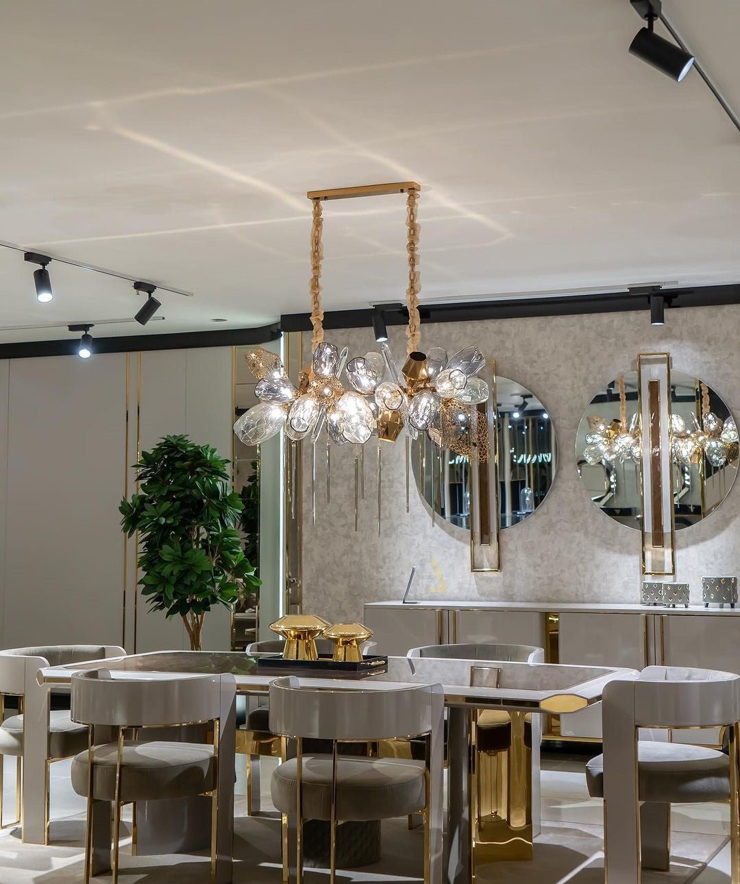 Modern Wine Glass Shape Chandelier Italian Light Luxury Light Fixture for Dining Room/Living Room - Zelno Lighting