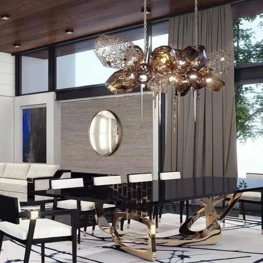Modern Wine Glass Shape Chandelier Italian Light Luxury Light Fixture for Dining Room/Living Room - Zelno Lighting